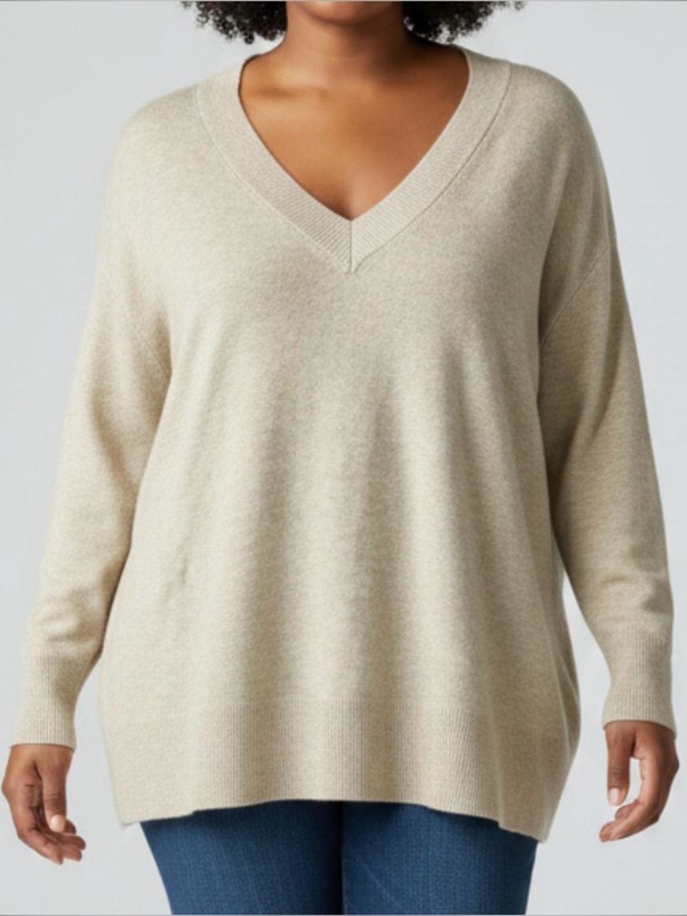 A New Day Cashmere-Feel V-Neck Sweater